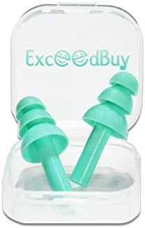 ExceedBuy SNR 30 Soft Noise Cancelling Ear Plugs –Reusable Hearing Protection Earplugs For Sleeping, Swimming, Traveling,Meditation,Festivals, Concerts, Construction Workers, Musicians And More
