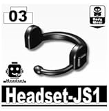 Headset 3 Pack in Black - Custom Minifigure Piece