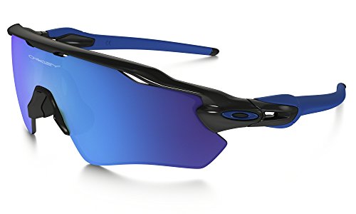 Oakley Radar EV Path Sunglasses Polished BLK / Sapphire Irid. & Care Kit Bundle