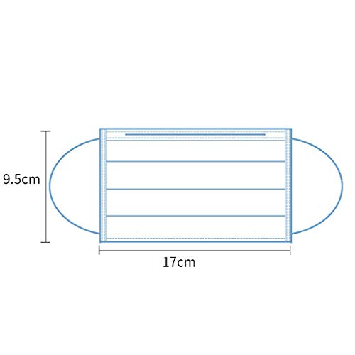 (US Stock) Wendyy 3 Ply Non-Woven, 100Pcs Disposable Face Bandanas (Black)