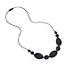 Consider It Maid Silicone Teething Necklace for Mom to Wear - FREE E-BOOK - BPA FREE and FDA Approved - Motherhood (Black)