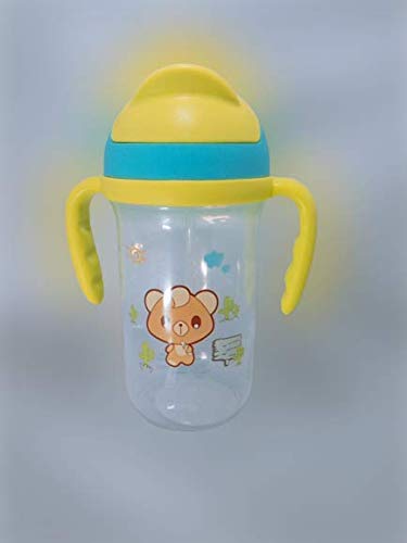 Gilli Shopee Baby Cute Stylish Bpa Free Unbreakable Sippy Cup (Sipper Kids Mug) Straw Sipper Infant PP Water/Juice Training Gravity Sipper Cup with Handles 330Ml (Yellow)