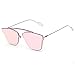 GAMT Mirrored Metal Frame Sunglasses Rimless Designer for Men Pink