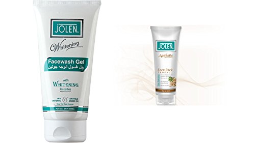 Jolen whitening face cleanser gel 150 gm with free jole…