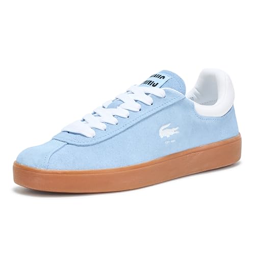 Lacoste Womens Baseshot Sneaker, LT BLU/Gum, 6.5