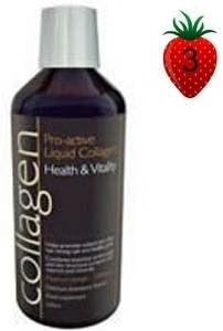 Pro Active Anti-Ageing Liquid Collagen - Strawberry - 500 ml x3
