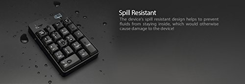 Adesso WKB-6010UB - Wireless Spill Resistant 18-Key Numeric Keypad