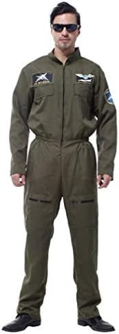 Military Pilot Jumpsuit Costume Adults One Size (Medium)