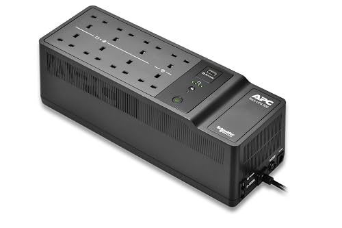 Apc Back-Ups Be500G2-Gr 500Va Ups Showing Compact Design And Outlet Configuration
