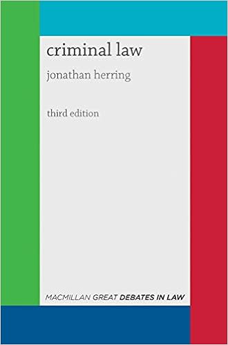 Amazon Com Great Debates In Criminal Law Great Debates In Law 9781137475916 Herring Jonathan Books
