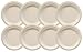 Set of 8 White Microwavable Plastic Plates - 10 Inch Black Duck Brand (8)