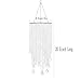 FlavorThings 2 Tiers Clear Beaded Hanging Chandelier Light Fixture W8.5 X H20.5 Great idea for Wedding Chandeliers Centerpieces Decorations and Any Event Party Home Decor (Clear Non-Iridescent)