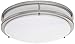 LB72123 LED Flush Mount Ceiling Light, 16 inch, 23W (200W Equivalent) Dimmable 1610lm, 4000K Cool White, Brushed Nickel Round Lighting Fixture for Kitchen,Hallway,Bathroom,Stairwell