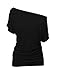 Sejora 2005 Convertible Short Sleeve Dolman Tunic Top - (Black, XX-Large)