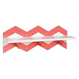 Coral Chevron Wall Shelf