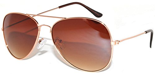 Aviator Sunglasses (Gold Brown)