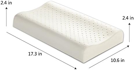 SERAPIS 100% Natural Latex Kid's Ventilated Contour Pillow with Cotton Zipper Cover