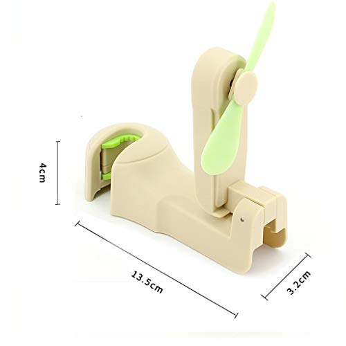 GOVOW-Tech Small Fans Electric for Women & Children Car Auto Holder Hook Bag Coat with The Fan Three Gear Beige