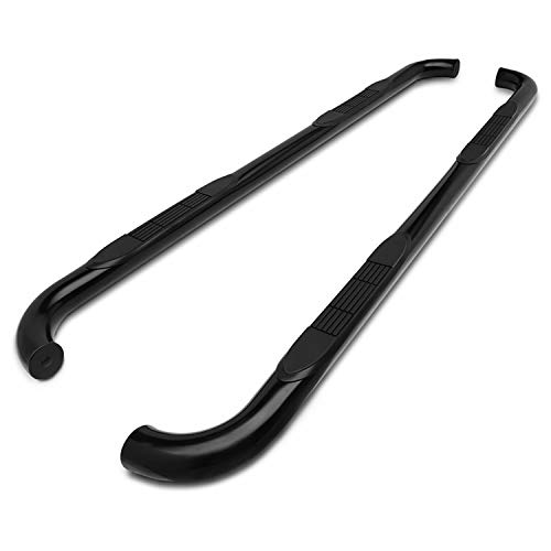 TAC Side Steps Fit 2004-2019 Nissan Titan Crew Cab (Exclude 2016 Nissan Titan Crew Cab) / 2016-2019 Nissan Titan XD Crew Cab Truck Pickup 3 Black Side Bars Nerf Bars Running Boards (2 Pieces)