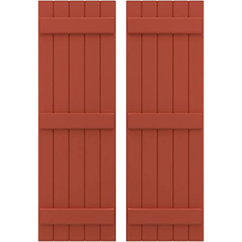 17 1/2"W x 81"H Americraft Five Board (3 Batten) Exterior Real Wood Joined Boar…