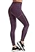 UURUN Workout Pants for Women High Waist Tummy Control Yoga Pants Non See Through Slim Compression Leggings for Fitness Running Gym Athletic Purple XLthumb 1
