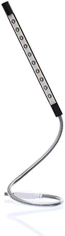 Mini Portable Stick 10 Led Flexible LED Table Desk Notebook Laptop USB Light Lamp Best for Reading,Working,Studying (Black)