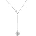 Infinity Y Necklace with 10mm Crystal Drop in Sterling Silver