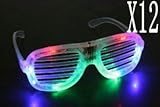 Ayangyang 12pieces/pack Light up Sunglasses,rockstar Sunglasses