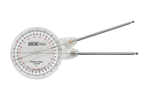 Baseline 12-1036 Extendable Goniometer, 360 Degree Range, Extendable Arms (10", 36")
