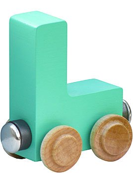 NameTrain Pastel Finish Letter Car L - Made in USA
