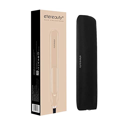 ETEREAUTY Hair Straightener[Newest 2019], Hair Straightens & Curls with Adjustable Temp, Professional Flat Iron for Hair Styling，Luxurious Gold - Thumbnail 6