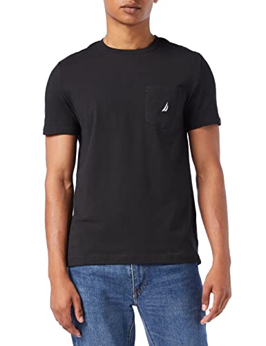 Nautica Mens V41050 T-Shirt, Black Colour, L