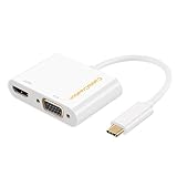 USB C to HDMI +VGA Adapter, CableCreation Type C to HDMI 4K VGA 1080P Converter, Compatible with MacBook Pro 2019 2018, iPad Pro 2018, Chromebook Pixel, XPS 13,Yoga 910, Surface Go, Galaxy S10, LG G5