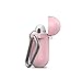 PodSkinz Keychain AirPods Case with Carabiner Compatible with Apple Airpods 1 & AirPods 2 [Front LED Not Visible] (Pretty in Pink)