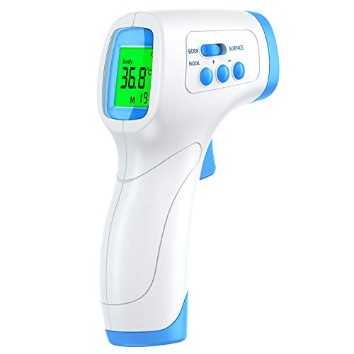 Infrared Thermometer for Adults Forehead, Non Contact Forehead Thermometer KKmier Infrared Forehead Thermometer LCD Display with Fever Alarm, Digital Thermometer Forehead for Babies, Kids and Adults
