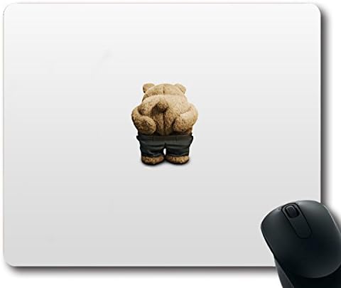 Custom Gaming Mouse Pad with ted bear posture pants plush minimalism Non-Slip Neoprene Rubber Standard Size 9 Inch(220mm) X 7 Inch(180mm) X 1/8 Inch(3mm) Desktop Mousepad Laptop Mousepads Comfortable Computer Mouse Mat