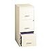 Office Dimensions 3 Drawer Vertical File Cabinet with Lock, Pearl White