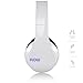 Sentey Flow LS-4223 Foldable Headphone with Detachable 3.5mm Audio Cable and in-line Microphone, White/Purple