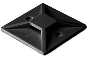 Hellermann Tyton MB3A0C2 151-28710 4 Way Mounts Black Rubber Adhesive .75" X .75" - 100 Pack