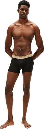 Calzoncillos bóxer Pack de 3 Hombre Trunks de algodón elástico, Negro (Blk/Citrnela/Woodridge), M