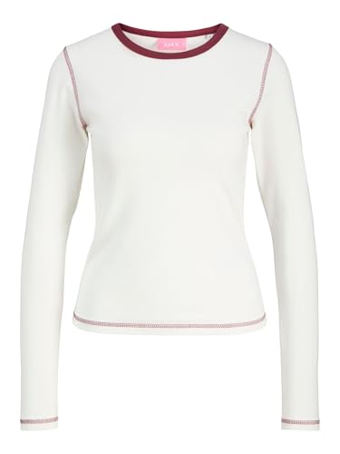 JACK & JONES Jxbarbara STR LS Contrast Tee Jrs, Ballerino di Nuvola, M Donna