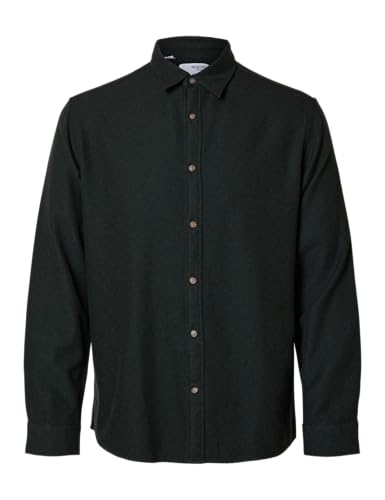SELECTED FEMME Slhregnoah Brushed Twist Shirt LS Noos, Forest Night., M