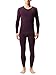 DAVID ARCHY Men's Free-Cutting Knit Long Sleeve Top and Bottom Thermal Underwear Set