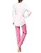 VENTELAN Women's Long Sleeve Sweet Kisses Pajama Sets Sleepwear, Pink, M