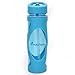Clearance Sale-19 oz Newest Design Sports Tritan Plastic Water Bottle Straw Lid Leak Proof Flip Top Cap Portable To-Go Gym School with Handle and Cleaning Brush - Blue