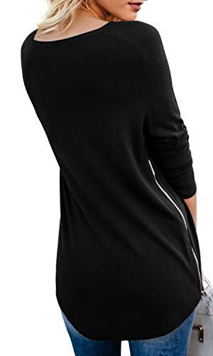 4 PrinStory+Womens+Sleeve+Pullover+Black+S