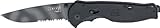 SOG Specialty Knives & Tools FSA5-CP Flash II Knife with Partially Serrated Folding 3.5-Inch Steel Drop Point Blade and GRN Handle, Tigerstripe Finish