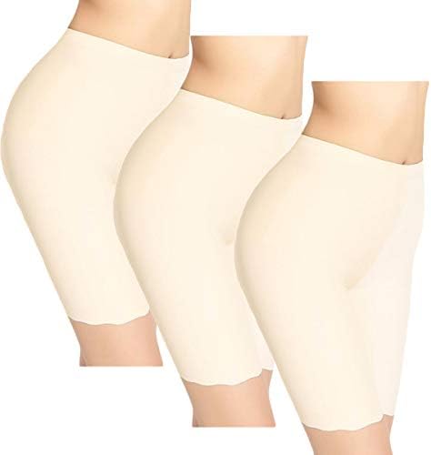 Womens 3 Pack Boy Shorts Anti Chafing Underwear Plus Size Long Briefs Sheer & Sexy Boxers Seamless Ladies Slipshort Panties