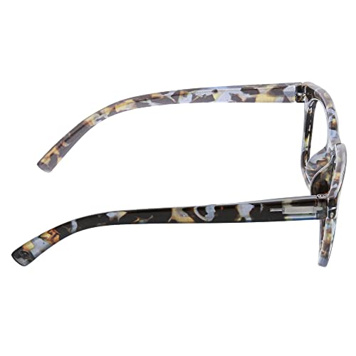 Peepers by PeeperSpecs Women\'s to The Max Square Light Blocking Reading Glasses, Blue Quartz, 49 + 2