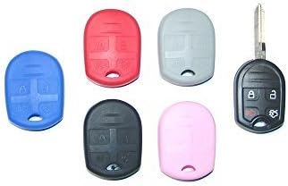 Black Silicone Key Fob Cover Case Smart Remote Pouches Protection Key Chain Fits: Ford F- Series Trucks 11-12